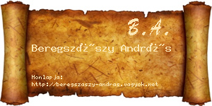 Beregszászy András névjegykártya