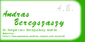 andras beregszaszy business card